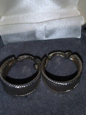 Vintage Silver Hooped Earings